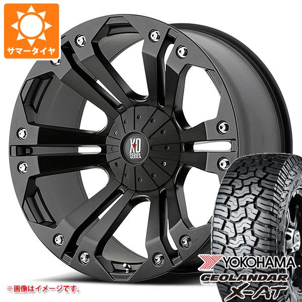 【タイヤ交換対象】ランドクルーザー プラド 150系用 サマータイヤ ヨコハマ ジオランダー X-AT G016 LT275/55R20 120/117Q ブラックレター KMC XD778 モンスター 9.0-20 タイヤホイール4本セット