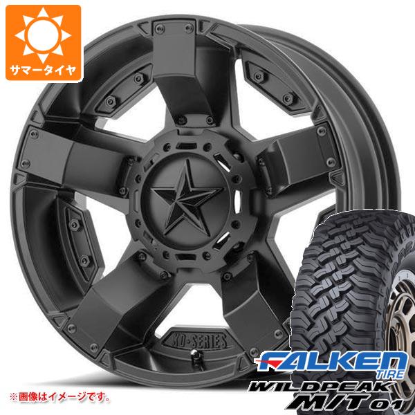 ハイラックス 120系用 サマータイヤ ファルケン ワイルドピーク M/T01 LT265/70R17 121/118Q KMC XD811 ロックスター2 8.0-17 タイヤホイール4本セット