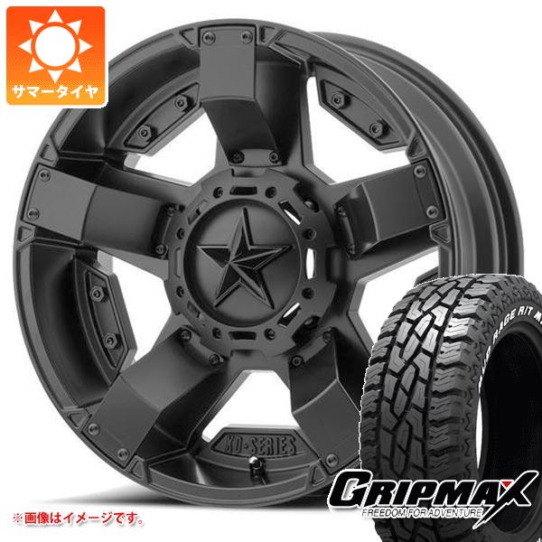 【タイヤ交換対象】ハイラックス 120系用 サマータイヤ グリップマックス マッドレイジ R/T MAX LT265/50R20 121/118Q ホワイトレター KMC XD811 ロックスター2 9.0-20 タイヤホイール4本セット