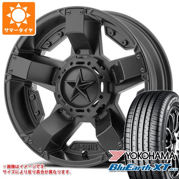 【タイヤ交換対象】デリカD:5用 サマータイヤ ヨコハマ ブルーアースXT AE61 225/65R17 106V XL KMC XD811 ロックスター2 8.0-17 タイヤホイール4本セット