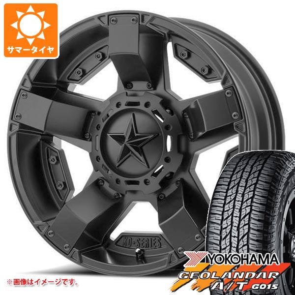 【タイヤ交換対象】ハイラックス 120系用 サマータイヤ ヨコハマ ジオランダー A/T G015 P265/70R17 113T アウトラインホワイトレター KMC XD811 ロックスター2 8.0-17 タイヤホイール4本セット