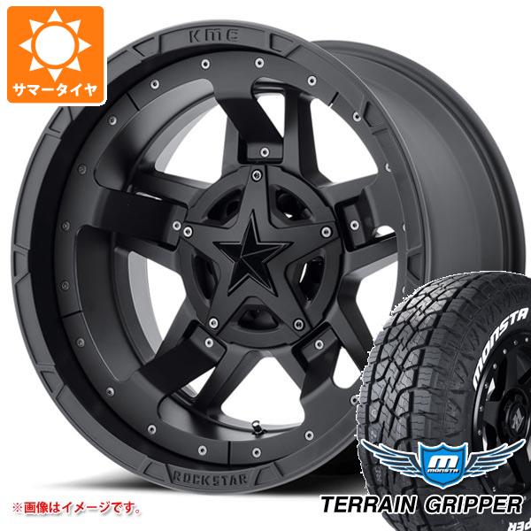 【タイヤ交換対象】ハイラックス 120系用 サマータイヤ モンスタ テレーングリッパー LT275/55R20 120/117Q ホワイトレター KMC XD827 ロックスター3 9.0-20 タイヤホイール4本セット