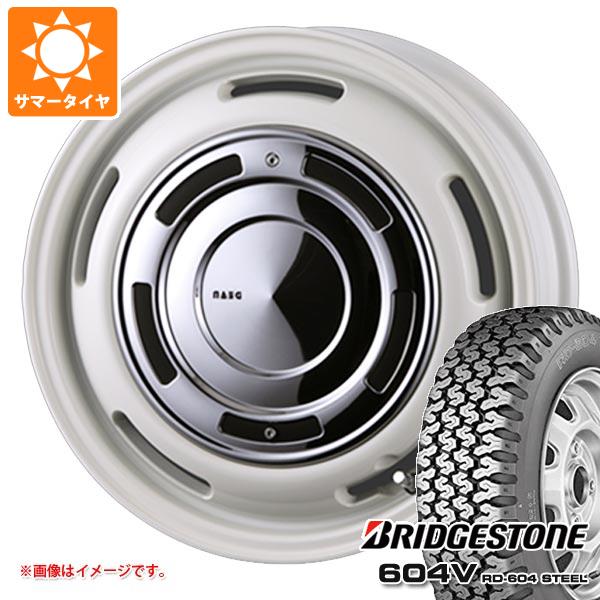 【タイヤ交換対象】キャリイ DA16T用 サマータイヤ ブリヂストン 604V RD-604 スチール 165R14 6PR (165/80R14 91/90N相当) クリムソン ディーンクロスカントリー 4.5-14 タイヤホイール4本セット