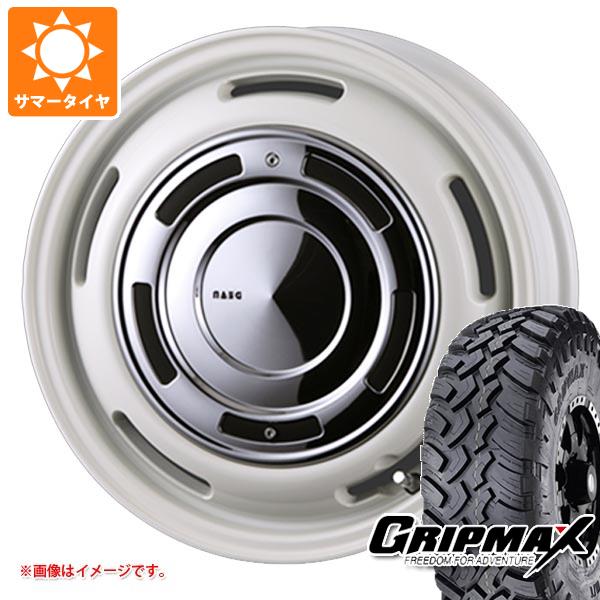 【タイヤ交換対象】ハスラー用 サマータイヤ グリップマックス マッドレイジ M/T 195R14C 106/104Q ホワイトレター クリムソン ディーンクロスカントリー 4.5-14 タイヤホイール4本セット