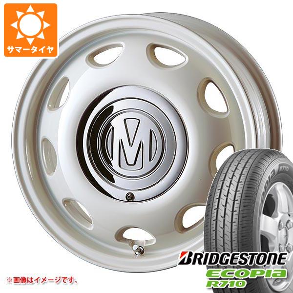 【タイヤ交換対象】エブリイバン DA17V用 2025年製 サマータイヤ ブリヂストン エコピア R710 165/80R14 97/95N (165R14 8PR相当) クリムソン ディーン ミニ 5.0-14 タイヤホイール4本セット