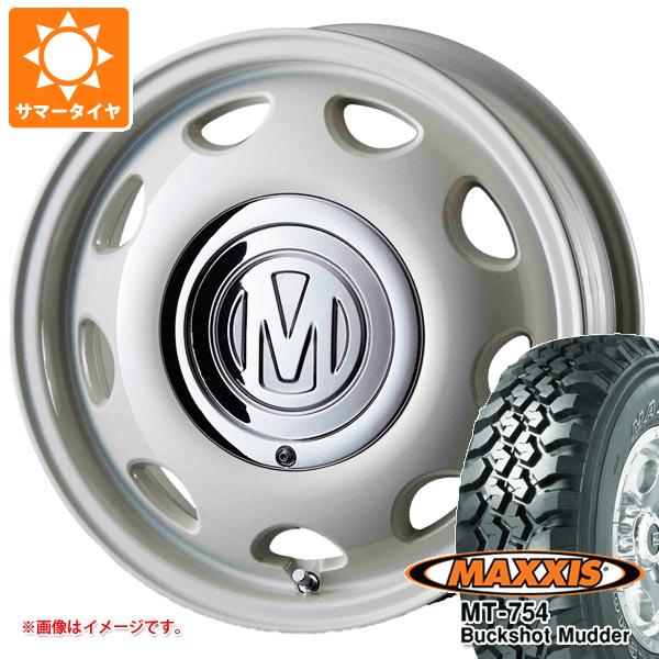 【タイヤ交換対象】サクシード プロボックス 50系用 サマータイヤ マキシス MT-754 バックショットマッダー 195R14C 106/104R 8PR アウトラインホワイトレター クリムソン ディーン ミニ 5.0-14 タイヤホイール4本セット