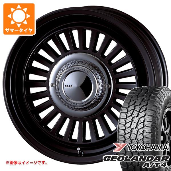 【タイヤ交換対象】スズキ ジムニーシエラ JB74W用 サマータイヤ ヨコハマ ジオランダー A/T4 G018 215/70R16 100H ブラックレター クリムソン ディーン カリフォルニア 6.0-16 タイヤホイール4本セット