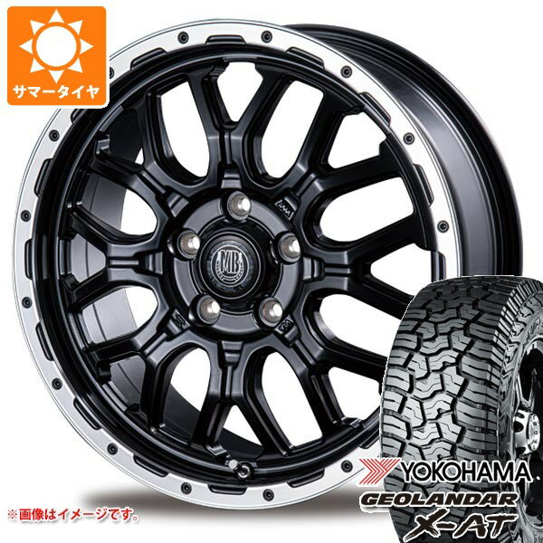 【タイヤ交換対象】トヨタ RAV4 50系用 サマータイヤ ヨコハマ ジオランダー X-AT G016 LT265/65R17 120/117Q ブラックレター インターミラノ マッドバーン XR-800M 7.0-17 タイヤホイール4本セット