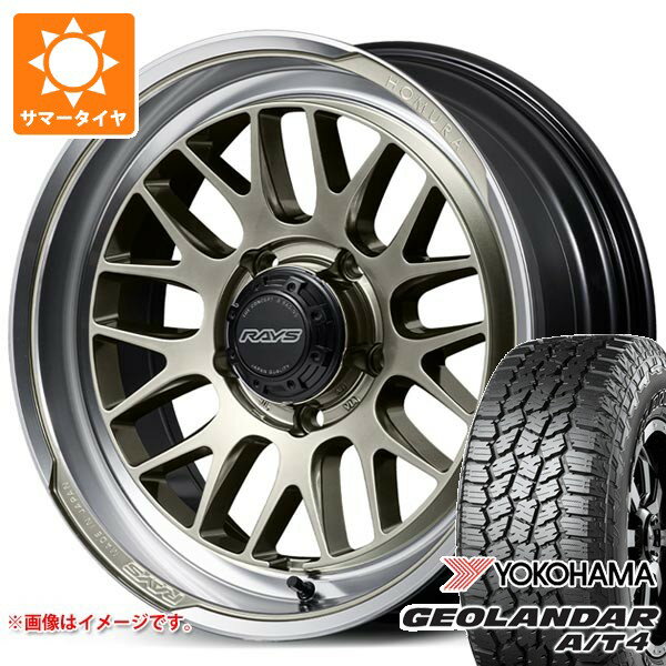 【タイヤ交換対象】5本セット スズキ ジムニーシエラ JB74W用 サマータイヤ ヨコハマ ジオランダー A/T4 G018 235/70R16 106T アウトラインホワイトレター レイズ ホムラ 2x9L-RA 6.0-16 タイヤホイール5本セット(2)