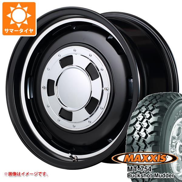 【タイヤ交換対象】サマータイヤ 195R14 106/104R 8PR マキシス MT-754 バックショットマッダー アウトラインホワイトレター ガルシア シスコ 4.5-14 タイヤホイール4本セット