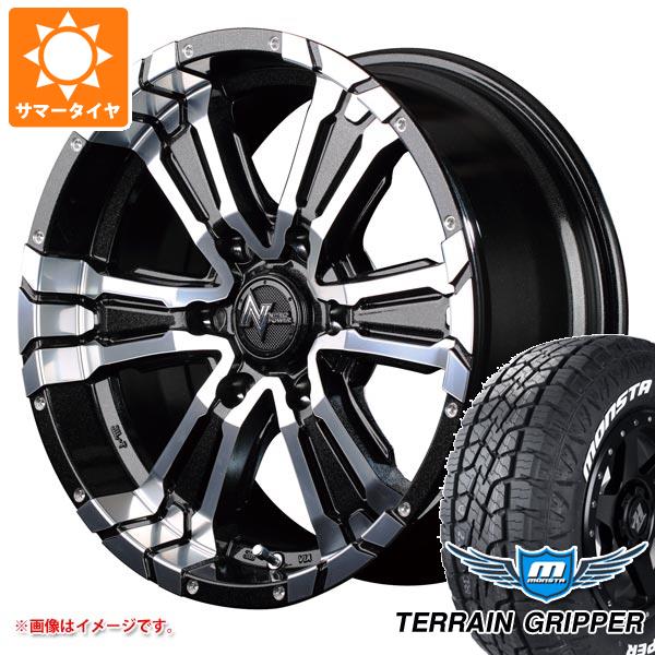 【タイヤ交換対象】ハイラックスサーフ215系用 サマータイヤ モンスタ テレーングリッパー 265/65R17 116T XL ホワイトレター ナイトロパワー クロスクロウ 8.0-17 タイヤホイール4本セット