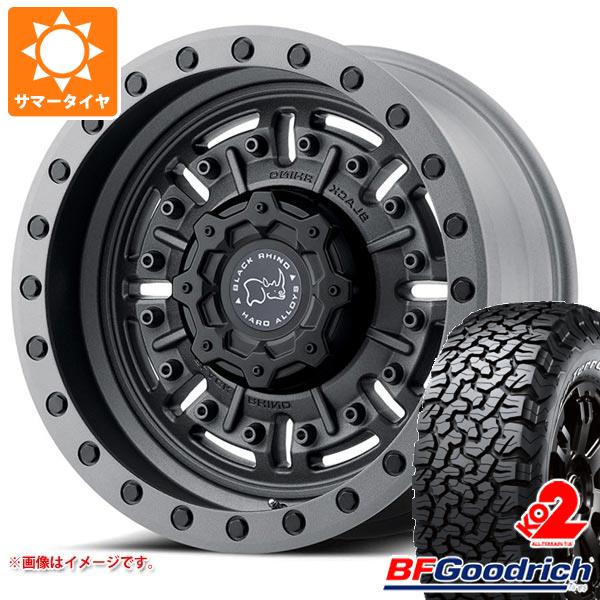 【タイヤ交換対象】ハイラックスサーフ215系用 サマータイヤ BFグッドリッチ オールテレーンT/A KO2 LT265/65R17 120/117S ホワイトレター ブラックライノ エイブラムス 8.5-17 タイヤホイール4本セット