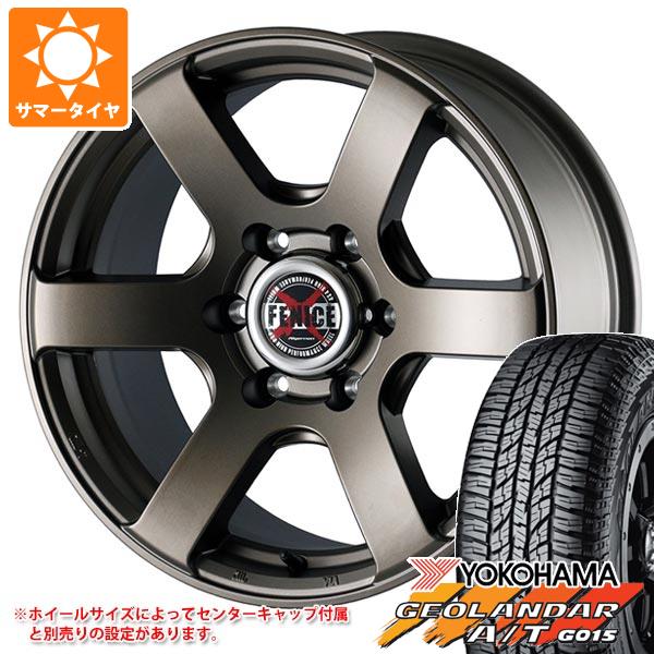 【タイヤ交換対象】エクリプスクロス GK系用 サマータイヤ ヨコハマ ジオランダー A/T G015 225/65R17 102T アウトラインホワイトレター ドゥオール フェニーチェ クロス XC6 7.5-17 タイヤホイール4本セット