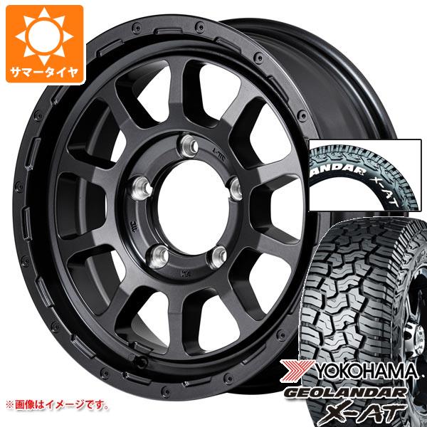 【タイヤ交換対象】5本セット スズキ ジムニーシエラ JB74W用 サマータイヤ ヨコハマ ジオランダー X-AT G016 185/85R16 105/103N LT ホワイトレター ナイトロパワー M10 パーシング バレルブラックエディション 6.0-16 タイヤホイール5本セット