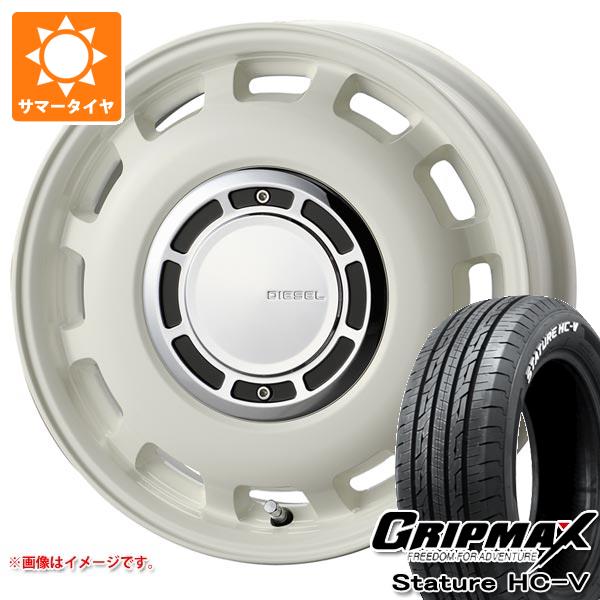 【タイヤ交換対象】ハイゼットトラック S500系用 サマータイヤ グリップマックス スタチャー HC-V 145/80R12 80/78Q ホワイトレター コスミック クロスブラッド ディーゼル 4.0-12 タイヤホイール4本セット