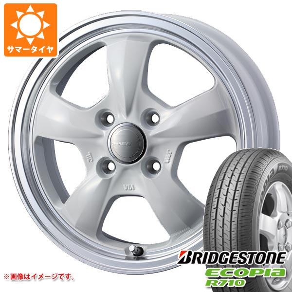 【タイヤ交換対象】アトレーワゴン S300系用 サマータイヤ ブリヂストン エコピア R710 165/80R14 91/90N (165R14 6PR相当) グラフト 5S 4.5-14 タイヤホイール4本セット