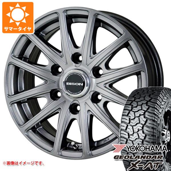 【タイヤ交換対象】NV350キャラバン E26用 2025年製 サマータイヤ ヨコハマ ジオランダー X-AT G016 195/80R15 107/105N LT アウトラインホワイトレター G016A バイソン BN-01 6.0-15 タイヤホイール4本セット