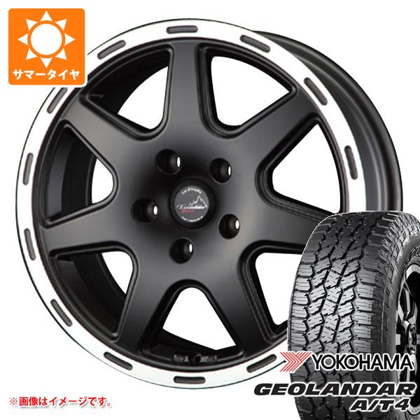【タイヤ交換対象】ジープ レネゲード BU/BV系用 サマータイヤ ヨコハマ ジオランダー A/T4 G018 215/70R16 100H ブラックレター ラ・ストラーダ ティラード クロス タイヤホイール4本セット