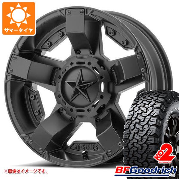 5本セット ジープ ラングラー JK/JL系用 サマータイヤ BFグッドリッチ オールテレーン T/A KO2 33x12.50R17LT 120S ブラックレター KMC XD811 ロックスター2 タイヤホイール5本セット