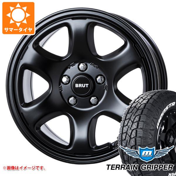 【タイヤ交換対象】エクリプスクロス GK系用 サマータイヤ モンスタ テレーングリッパー 225/65R17 106T ホワイトレター ブルート BR-44 7.5-17 タイヤホイール4本セット