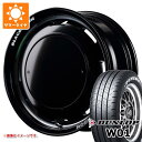 【タイヤ交換対象】トヨタ ハイエース 200系用 サマータイヤ ダンロップ W01 195/80R15 107/105N LT ホワイトレター ガルシア シスコ ブラックムーンエディション 6.0-15 タイヤホイール4本セット