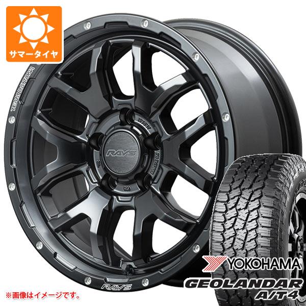 【タイヤ交換対象】エクリプスクロス GK系用 サマータイヤ ヨコハマ ジオランダー A/T4 G018 LT225/65R17 107/103S ブラックレター レイズ デイトナ F6 ブースト 7.0-17 タイヤホイール4本セット