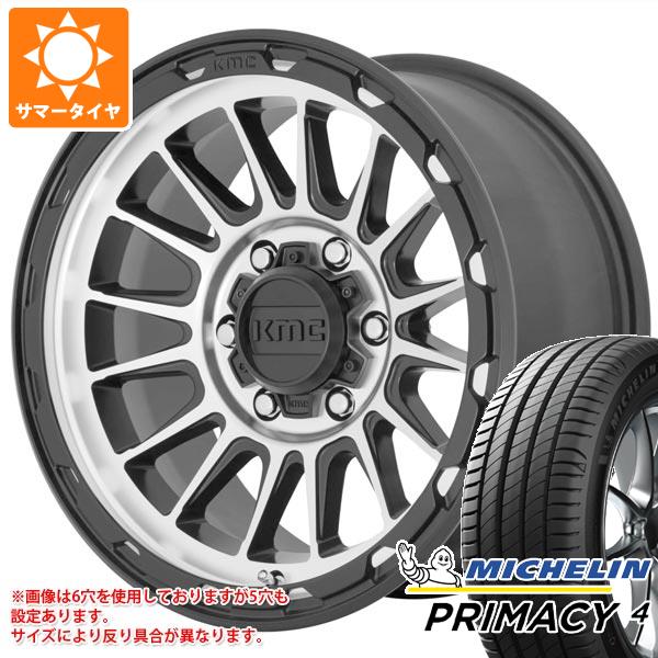 【タイヤ交換対象】エクリプスクロス GK系用 サマータイヤ ミシュラン プライマシー4 225/65R17 102H KMC KM542 インパクト 8.0-17 タイヤホイール4本セット