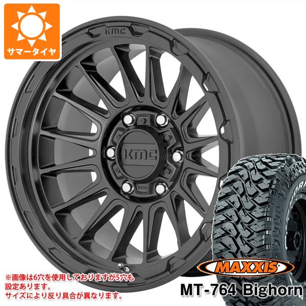 【タイヤ交換対象】サマータイヤ 225/75R16 10PR マキシス MT-764 ビッグホーン アウトラインホワイトレター KMC KM542 インパクト 7.0-16 タイヤホイール4本セット