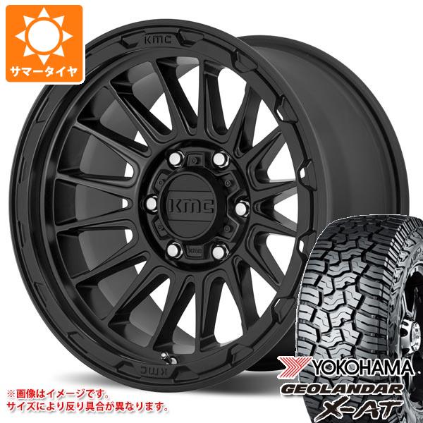 【タイヤ交換対象】サマータイヤ 265/60R18 119/116Q ヨコハマ ジオランダー X-AT G016 ブラックレター KMC KM542 インパクト 9.0-18 タイヤホイール4本セット