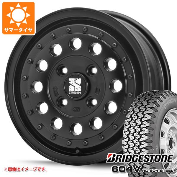 【タイヤ交換対象】ハスラー用 サマータイヤ ブリヂストン 604V RD-604 スチール 165R14 6PR (165/80R14 91/90N相当) MLJ エクストリームJ ラギッド 5.0-14 タイヤホイール4本セット