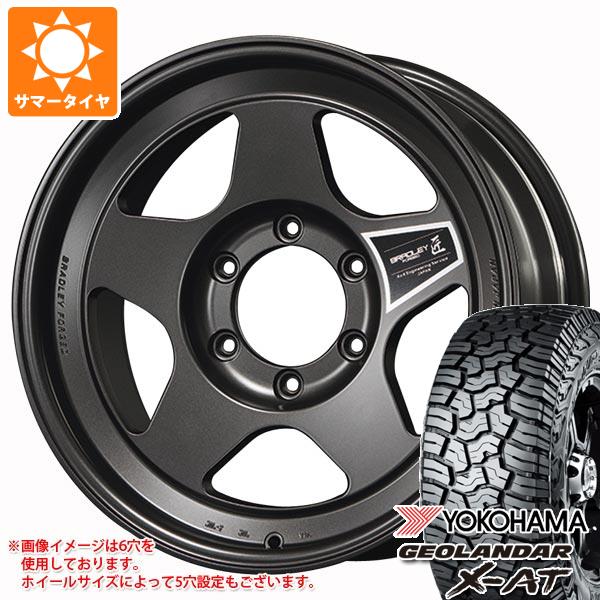 【タイヤ交換対象】ハイラックスサーフ215系用 サマータイヤ ヨコハマ ジオランダー X-AT G016 LT265/65R17 120/117Q ブラックレター ブラッドレー フォージド タクミ 8.0-17 タイヤホイール4本セット