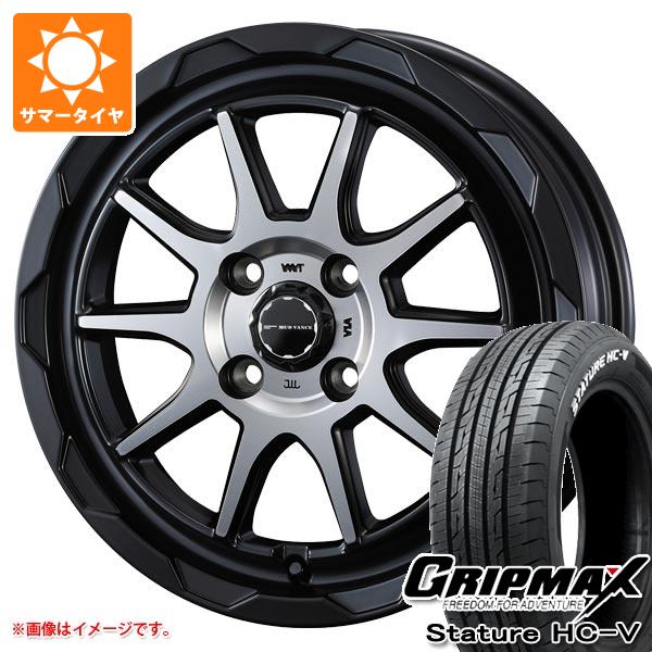 【タイヤ交換対象】ハイゼットトラック S500系用 サマータイヤ グリップマックス スタチャー HC-V 145/80R12 80/78Q ホワイトレター マッドヴァンス06 4.0-12 タイヤホイール4本セット