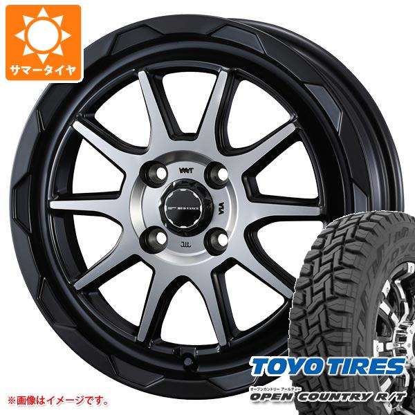 【タイヤ交換対象】キャリイ DA16T用 サマータイヤ トーヨー オープンカントリー R/T 145/80R12 80/78N LT ブラックレター (145R12 6PR相当) マッドヴァンス06 4.0-12 タイヤホイール4本セット