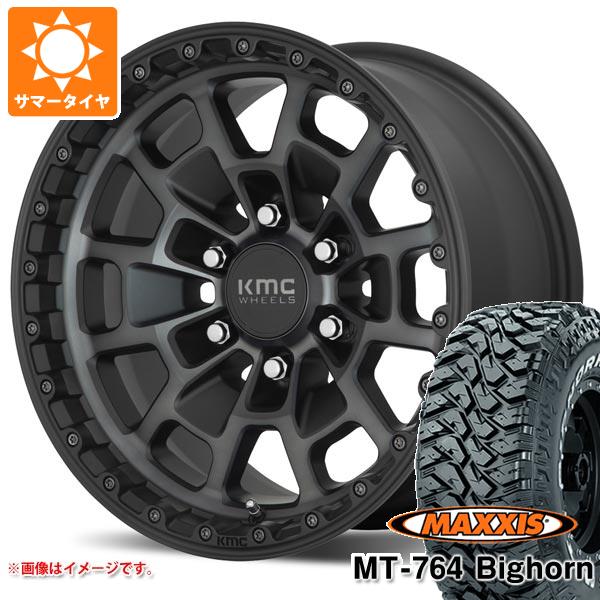 【タイヤ交換対象】サマータイヤ 265/70R17 118/115Q 8PR マキシス MT-764 ビッグホーン ホワイトレター KMC KM718 サミット 8.5-17 タイヤホイール4本セット