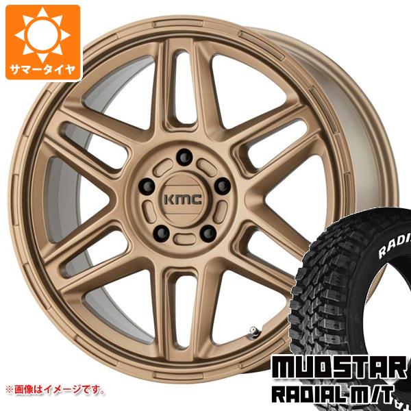 【タイヤ交換対象】アウトランダー GF/GG系用 サマータイヤ マッドスター ラジアル M/T 225/70R16 103S ホワイトレター KMC KM716 ノマド 7.5-16 タイヤホイール4本セット