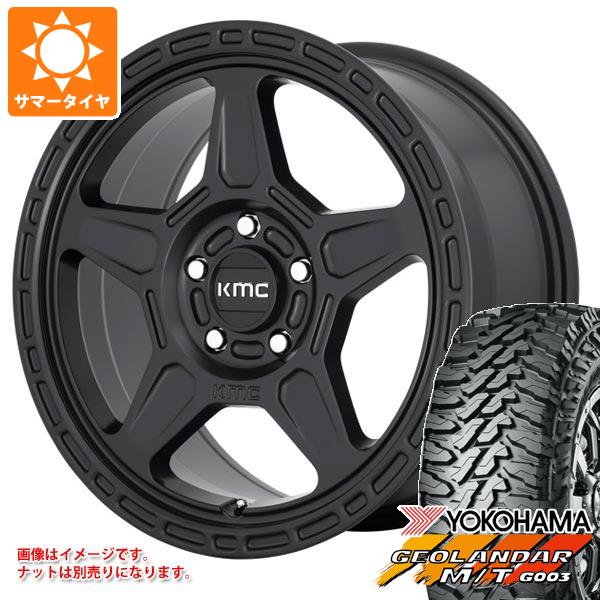 【タイヤ交換対象】ジープ ラングラー JK/JL系用 サマータイヤ ヨコハマ ジオランダー M/T G003 LT285/75R17 121/118Q KMC KM721 アルパイン タイヤホイール4本セット