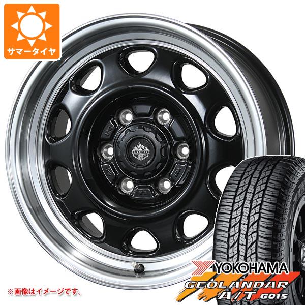 【タイヤ交換対象】ハイラックスサーフ215系用 サマータイヤ ヨコハマ ジオランダー A/T G015 265/65R17 112H ブラックレター ランドフット SWZ 8.0-17 タイヤホイール4本セット