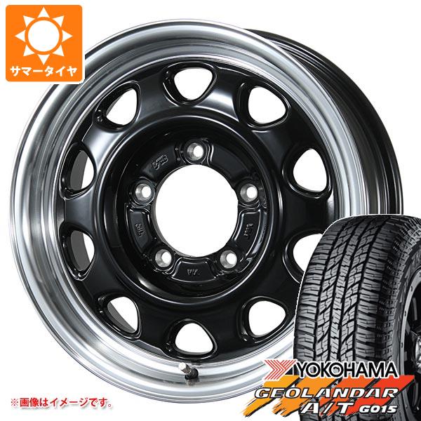 【タイヤ交換対象】ジムニーシエラ JB74W用 サマータイヤ ヨコハマ ジオランダー A/T G015 195/80R15 96H ブラックレター ランドフット SWZ 5.5-15 タイヤホイール4本セット