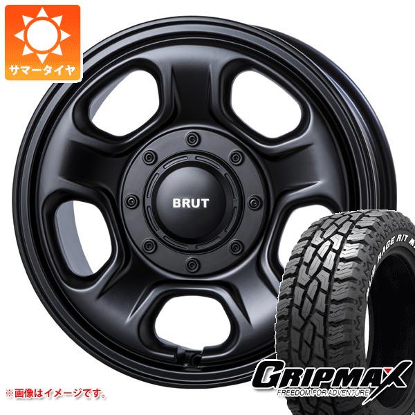【タイヤ交換対象】エクリプスクロス GK系用 サマータイヤ グリップマックス マッドレイジ R/T MAX LT215/70R16 100/97R ホワイトレター ブルート BR-33 6.5-16 タイヤホイール4本セット