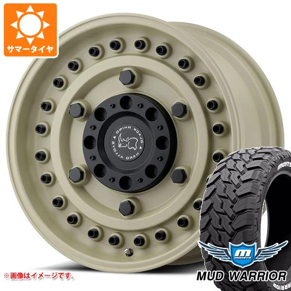 【タイヤ交換対象】5本セット ジープ ラングラー JK/JL系用 サマータイヤ モンスタ マッドウォーリアー LT265/70R17 121/118Q ホワイトレター ブラックライノ アーモリー タイヤホイール5本セット