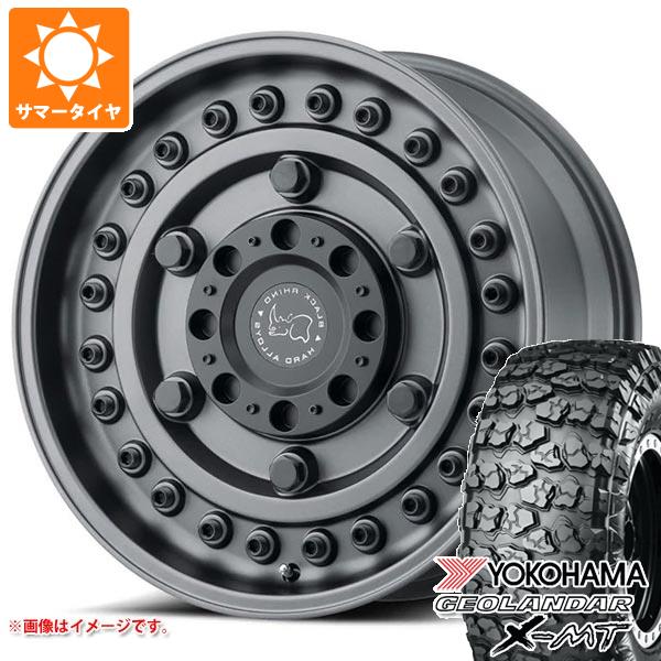 【タイヤ交換対象】ジープ ラングラー JK/JL系用 サマータイヤ ヨコハマ ジオランダー X-MT G005 35x12.50R17 LT 121Q ブラックライノ アーモリー タイヤホイール4本セット