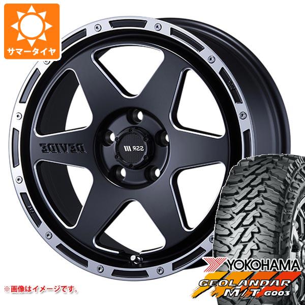 【タイヤ交換対象】エクリプスクロス GK系用 サマータイヤ ヨコハマ ジオランダー M/T G003 LT225/65R17 107/103Q SSR ディバイド TR-6 7.0-17 タイヤホイール4本セット