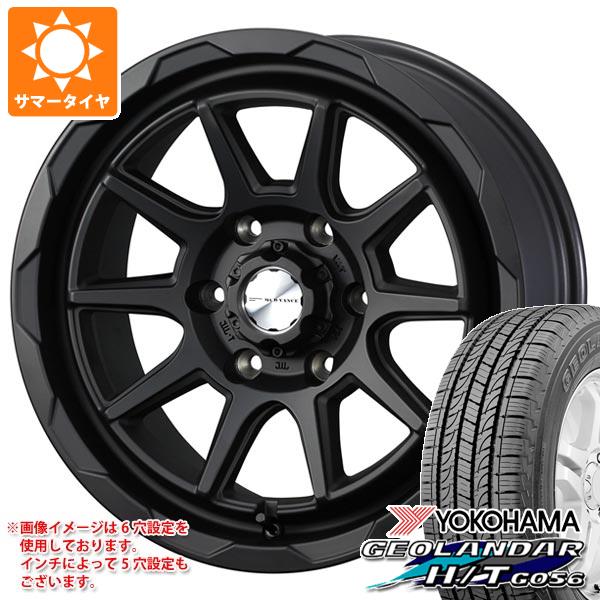 【タイヤ交換対象】FJクルーザー 10系用 サマータイヤ ヨコハマ ジオランダー H/T G056 265/70R17 115S ブラックレター マッドヴァンス06 8.0-17 タイヤホイール4本セット