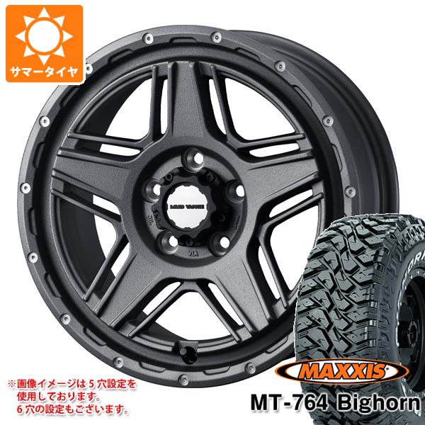 【タイヤ交換対象】サマータイヤ 225/75R16 10PR マキシス MT-764 ビッグホーン アウトラインホワイトレター マッドヴァンス07 7.0-16 タイヤホイール4本セット