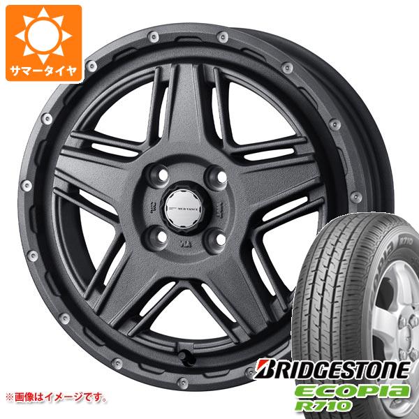 【タイヤ交換対象】エブリイバン DA17V用 サマータイヤ ブリヂストン エコピア R710 145/80R12 86/84N (145R12 8PR相当) マッドヴァンス07 4.0-12 タイヤホイール4本セット