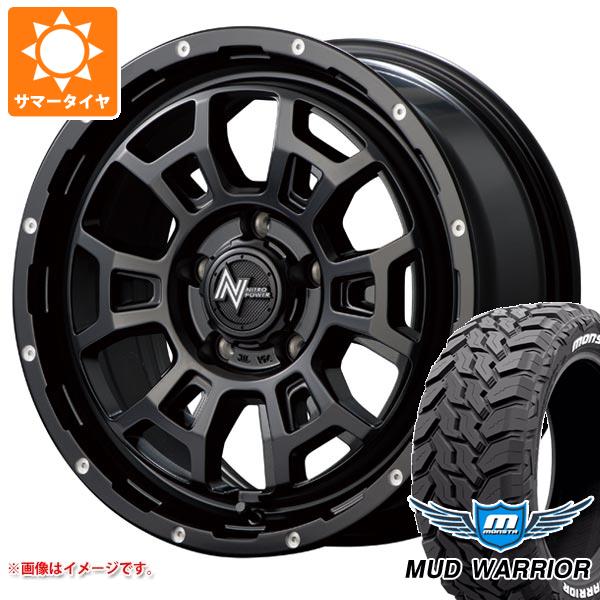 【タイヤ交換対象】T31エクストレイル用 サマータイヤ モンスタ マッドウォーリアー LT215/70R16 107/105Q ホワイトレター ナイトロパワー H6 スラッグ 7.0-16 タイヤホイール4本セット