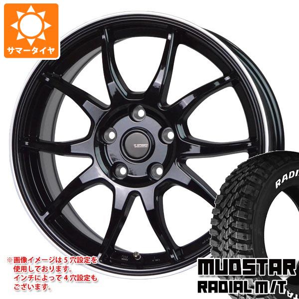 【タイヤ交換対象】サマータイヤ 145/80R12 80/78N LT マッドスター ラジアル M/T ホワイトレター ジースピード P-06 3.5-12 タイヤホイール4本セット