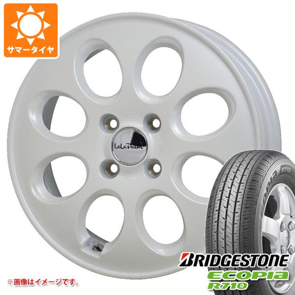 【タイヤ交換対象】キャリイ DA16T用 サマータイヤ ブリヂストン エコピア R710 165/80R14 91/90N (165R14 6PR相当) ララパーム オーバル 4.5-14 タイヤホイール4本セット