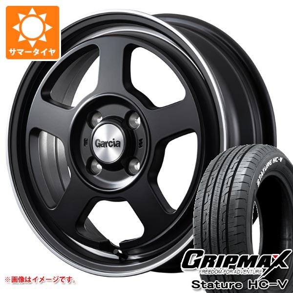 【タイヤ交換対象】エブリイバン DA17V用 サマータイヤ グリップマックス スタチャー HC-V 145/80R12 80/78Q ホワイトレター ガルシア シカゴ5 4.0-12 タイヤホイール4本セット