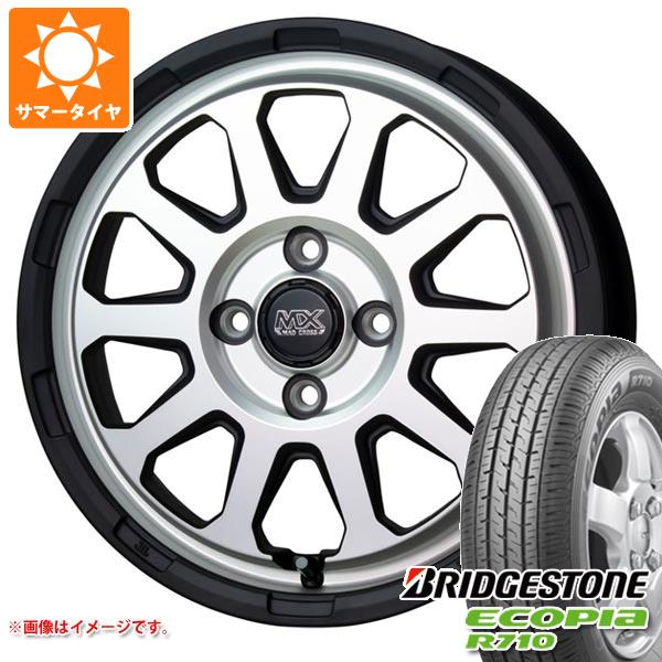 【タイヤ交換対象】キャリイ DA16T用 サマータイヤ ブリヂストン エコピア R710 165/80R14 91/90N (165R14 6PR相当) マッドクロスレンジャー 4.5-14 タイヤホイール4本セット